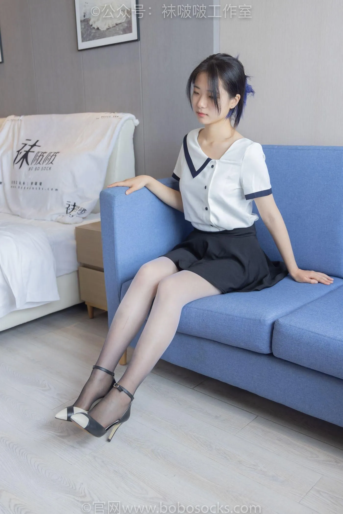 [BoBoSocks袜啵啵]NO.089 小淳-高跟鞋、黑白渐变丝袜 [140P]插图9